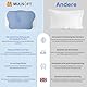 MULISOFT Memory Foam Kissen, bequemes Kissen, stützendes Nackenkissen, ergonomisches Seitenschläferkissen (blau)