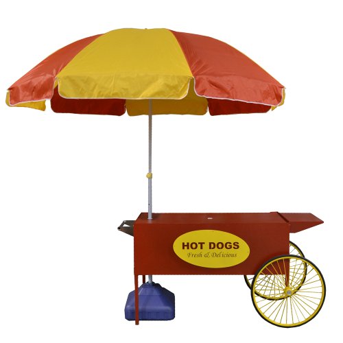 Paragon Large Hot Dog Cart, Red