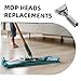 Cabilock 2pcs Stainless Steel Mop Handle Clamps Reusable Mop Dust Pusher Head Attachments
