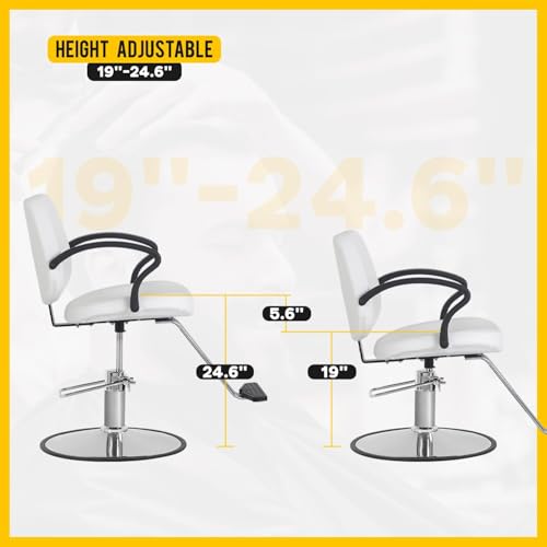 Heavy-Duty Hydraulic Salon Styling Chair with Footrest
