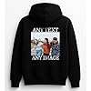 PB TECH Personalised Unisex Hoodie, Custom Front and Back Hoodies With Any Photo/Image, Text, Logo or Design - Personalised Hooded Sweatshirt (UK, Alpha, XL, Regular, Regular, Black) #1