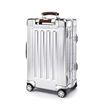 Sterling Pacific 40L Cabin Travel Case – Full Aluminum Four Wheel Carry On Luggage, Italian Leather Handles - Image 5