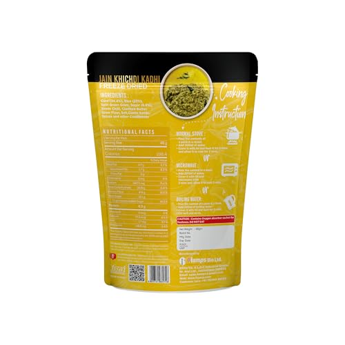 Image of FzyEzy Freeze-Dried Jain Kadhi Khichdi | Instant Ready-to-Eat Meal | Pure Vegetarian | No Onion, No Garlic | Gluten-Free & Preservative-Free | Just Add Hot Water (48g)
