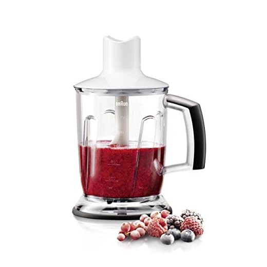 Braun Minipimer MQ40 - Accesorio picadora, 1.25 l, color blanco