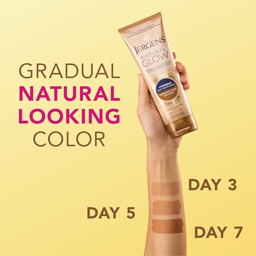 Image of Jergens Natural Gradual Glow Bundle Pack: Daily Moisturizer +Firming 7.5fl oz and SPF20 Face Moisturizer 2floz, Medium to Tan, 7.5 Fl Oz (Pack of 24)