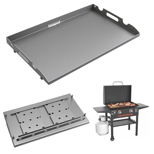 Barbqtime Griddle Replacement Top for Blackstone 28 Griddle 1517 1853 1883 1803 1924 Heavy Duty Steel Flat Top Griddle for Blackstone 2 Burner Gas Grill with Rear Grease System