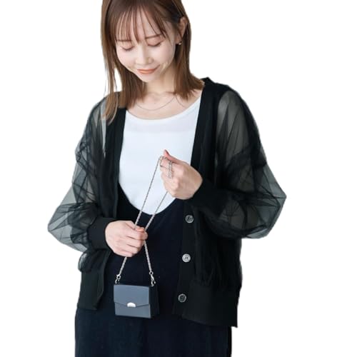 ロペピクニック] カーディガン シアーチュールカーディガン