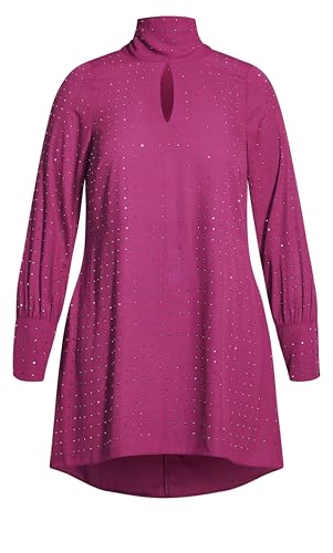 Image of City Chic Plus Size Shirt - Nailhead Tunic