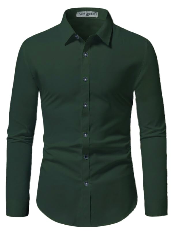 Image of Vida Loca Full Sleeve Spread Collar Cotton Blend Casual, Festival Stylish Slim fit Shirt for Men and Boys.