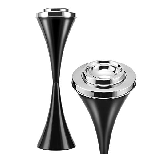 Anfrere Standing Ashtray Outdoor for Patio, Large & Tall Outside Ashtrays for Cigarette Butt Receptacle Disposal, Commercial Metal Smokers Cigar Ash Tray Container with Lid, C01BK
