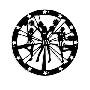 nbeads Décoration Murale en Métal Cheerleaders, Décor Mural Suspendu de Style Mat Art Mural de Silhouette pour la Maison Jardin Hôtel Bureau Mur Festival Décoration Cadeau, 11.8 Pouces(30 cm)