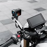 SHOOT Motorcycle/Bike Mount Handlebar Clamp Holder Clip, 360 Degree Rotation Camera Clamp for Gopro Hero 13 12 11 10 9 8 Insta 360 X4 X3 Ace Pro, for DJI Action Camera - Image 6