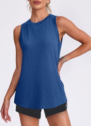 Image of Womens Workout Tank Tops Lightweight Sleeveless Shirts for Women Loose Fit Tops for Athletic Running Tennis Yoga