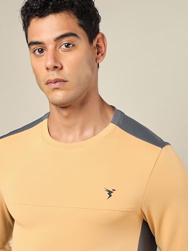 Image of TECHNOSPORT Men Polyester Slim Fit T-Shirt - (P725 P) Pack of 1