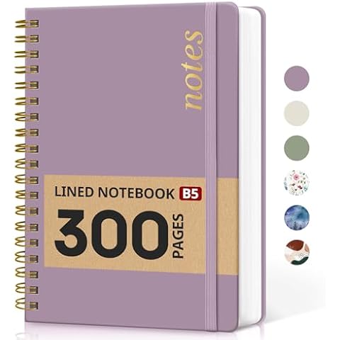 Taja B5 Lined Spiral Notebook Cover