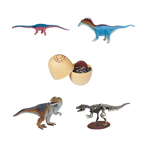 ARTKAL Assorted 4pcs/Set of 4th Generation 3D Dinosaur Puzzles Selsmosaurus Amargasaurus Ceratosaurus T-rex Skelenton Fossil DIY Dino Egg Kids Educational Toy 3466s