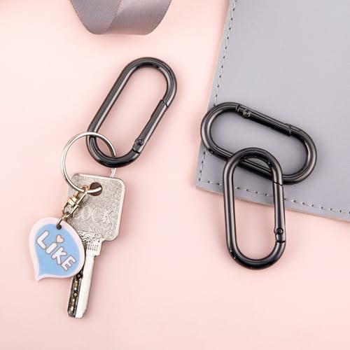 Image of Oval Spring Ring Clips, Metal Keyring Purse Clip