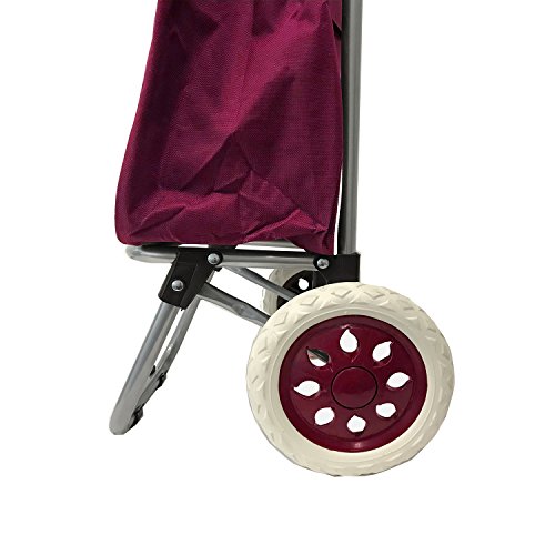 Einkaufstrolley klappbar Brombeere Einkaufsroller Einkaufskorb Treppensteiger mit Rädern