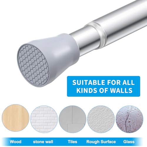 Tringle à rideaux de 2,2 cm réglable et extensible en argent