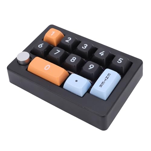 Oreilet Clavier de Jeu mécanique 12 Touches, Mini Clavier à Une Main avec Joystick, rétroéclairage RVB, Macro programmable, pour Jeux de Bureau (Black)