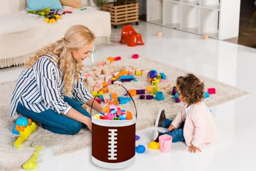 Image of ESSME Kids Football Basket, Easter Gift Basket, Round, Football, Linen & Cotton, Modern