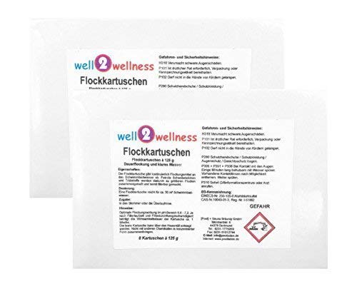 well2wellness Flockkartuschen/Flockungsmittel Kartuschen 2,0 kg (16 x 125 g)