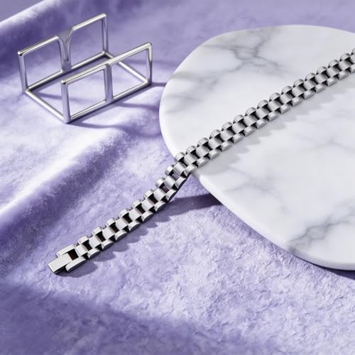 Pulsera de acero inoxidable para hombre con mensaje sincero miniatura 3