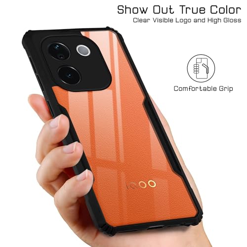 Image of Jkobi Back Cover Case for vivo iQOO Z9s Pro (Shockproof with Polycarbonate Clear Panel | Professional Black)