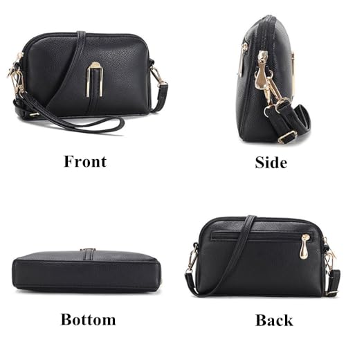 Small Crossbody Bag for Women, Leather Cell Phone Bag Wallet Purses with Wrist Strap | Hands-Free Phone Purse4