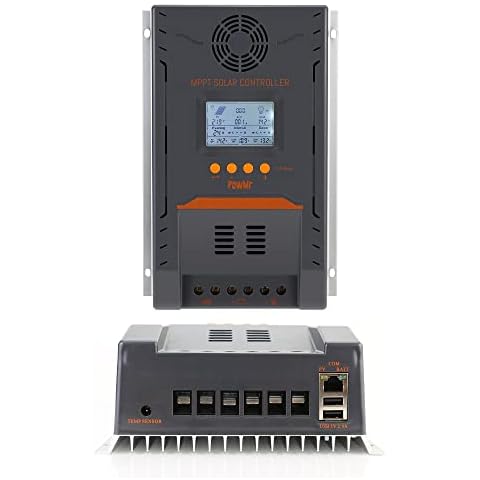 100A Solar Laderegler MPPT Solarladeregler 12V 24V DC Automatische Anpassung, Solarpanel Charge Intelligente Controller, mit verschiedenen automatischen Schutzfunktionen (mit LCD Anzeige).… Cover