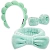 Headbands for Women – Spa Headband and Wristband Set – Headband for Washing Face,Facial Mask,Makeup and Skin Care,Gifts for Women and Teen Girl Gifts Trendy Stuff