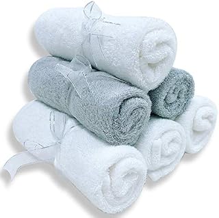 Organic Baby Washcloths - Premium Bamboo Wash Cloth Set of 6 - Ultra
