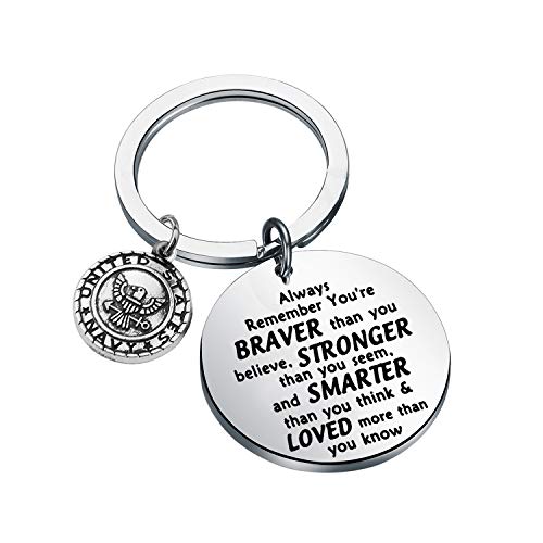 FUSTMW Navy Keychain Military Jewelry Deployment Gifts