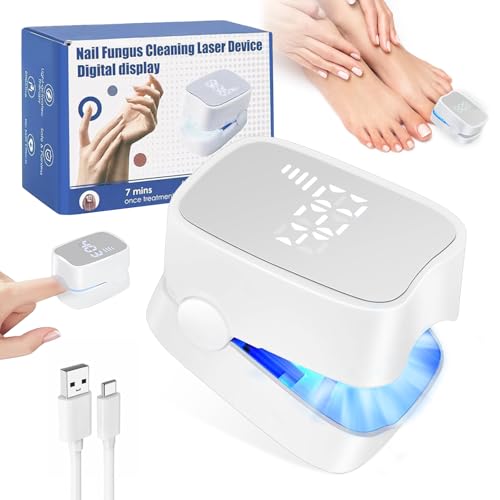Dispositivo de Laser para Hongos Uñas Pies, Dispositivo de Tratamiento Hongos Uñas Pies Rápido Intensivo, Laser de Uñas para Hongos Recargable y Portátil, para Laser Onicomicosis (B)