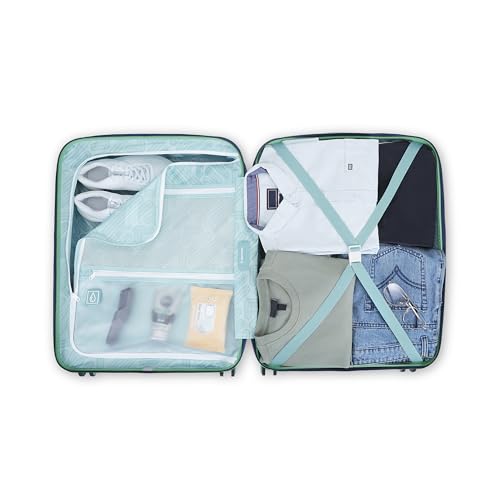 Image of Uppercase Helix Solid (Medium) 68Cm Textured Trolley Bag With Combination Lock, 8 Wheels, Eco Polycarbonate Luggage, Laundry Compartment, Durable Design For Travel - Suitcase For Men & Women Navy Blue