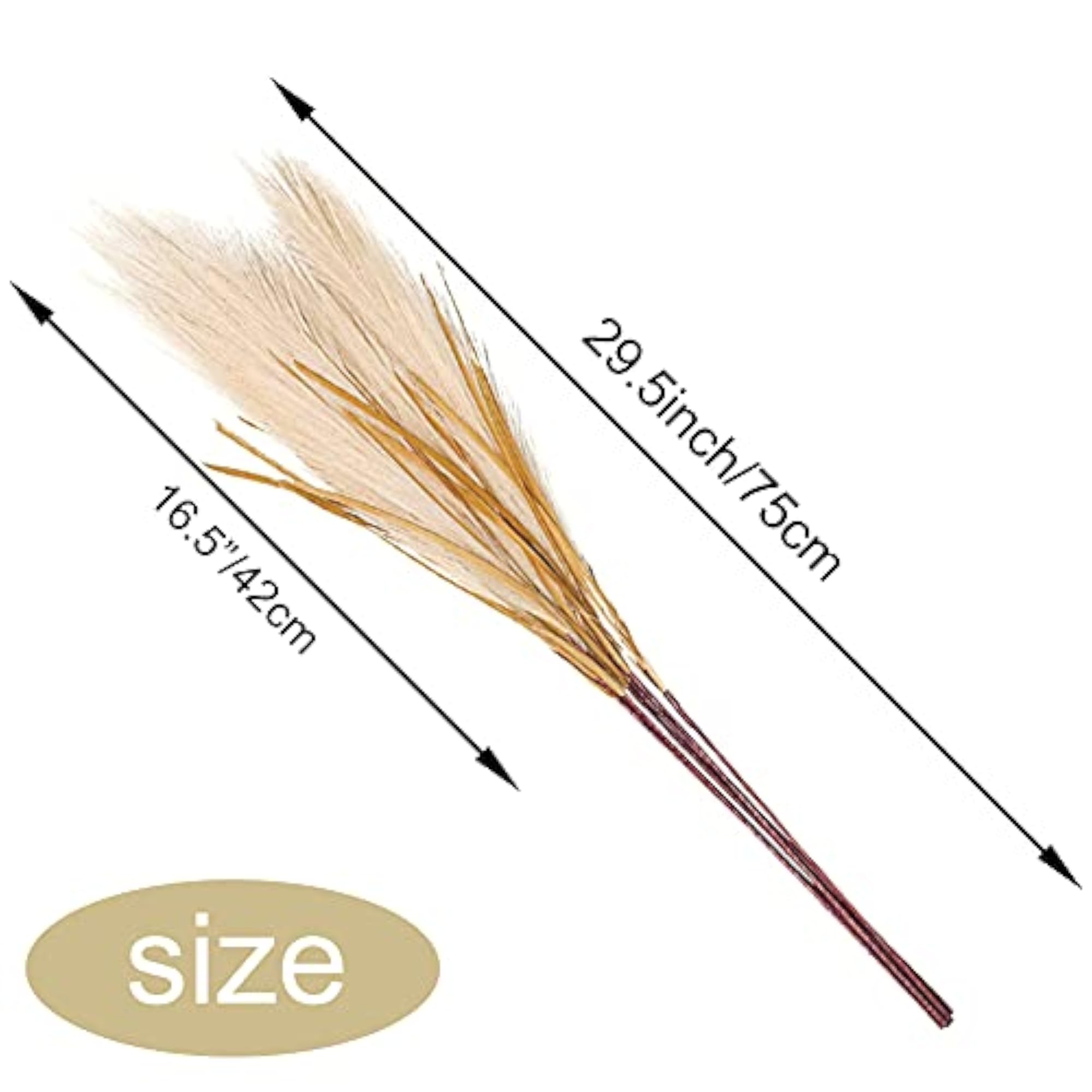 Artificial Pampas Grass for Boho Home Decor (4 Pack)