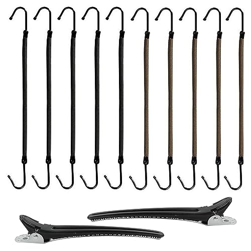 IUDWCG - 10 ganci elastici per capelli + 2