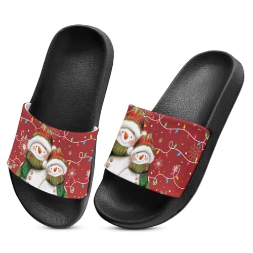 Image of Unisex Slides for Girls Boys Comfortable Slippers Slides Non-slip Shower Shoes House Fashion Thick for Indoor & Outdoor Gifts