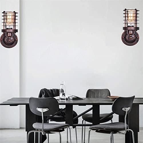 Lampe murale intérieure rétro E27 et applique cage en métal