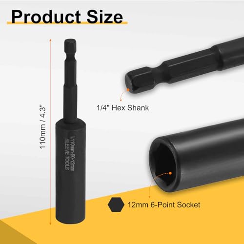 Llave de vaso hexagonal de 12 mm para pernos difíciles: evita que se barran las tuercas con su diseño 2