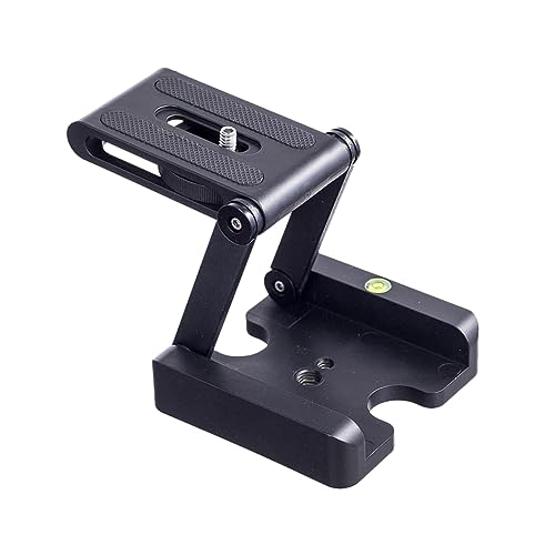 KICHOUSE Camera Platform Plate Tripod Head Camera Bracket Flex Tilt Head Camera Tripod Folding Quick Release Plate Tripod Stand Quick Shoe Qr Plate Bracket Tripod for Camera Black
