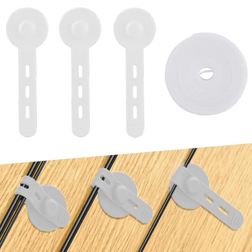 13PCS Cable Management Under Desk Straps Adjustable Self-Adhesive Silicone Cable Ties Reusable Desk Wire Organizer Heavy-Duty Cord Holder Under Table for Office Home TV PC (White) miniatura 1