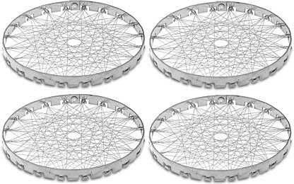 ABOGLINE Chota Tandoor Jali Mini Roaster Grill Stainless Steel Pack of 4 0.5 kg Roaster (Silver)