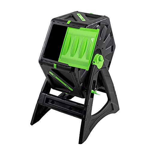 UPP Trommel-Komposter 70 L | Schnellkomposter, Composter für Bio- und Garten-Abfälle | Gartenkomposter inkl. interne Belüftung - beschleunigt Herstellung von Kompost, Bio-Dünger | schwarz-grün - Image 3