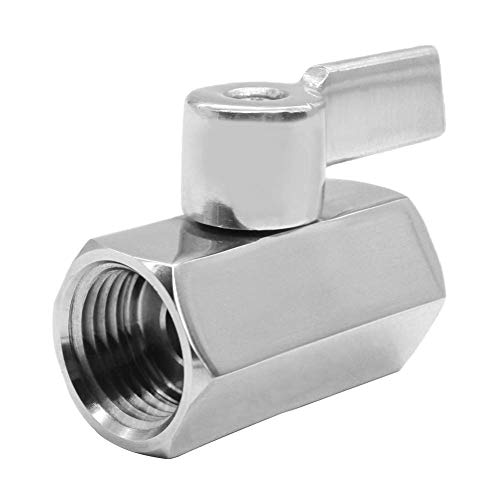 Beduan Mini Ball Valve 316 SS 3/8 Female NPT x Female NPT Shutoff Valve