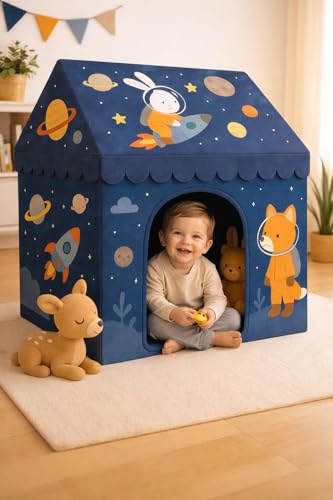 Image of XEMOX, Light Weight Kids Play Tent House - Fun, Foldable, and Durable for Indoor & Outdoor Toys for 3 to 10 Year Old Kids (Galaxy RABIT -01)