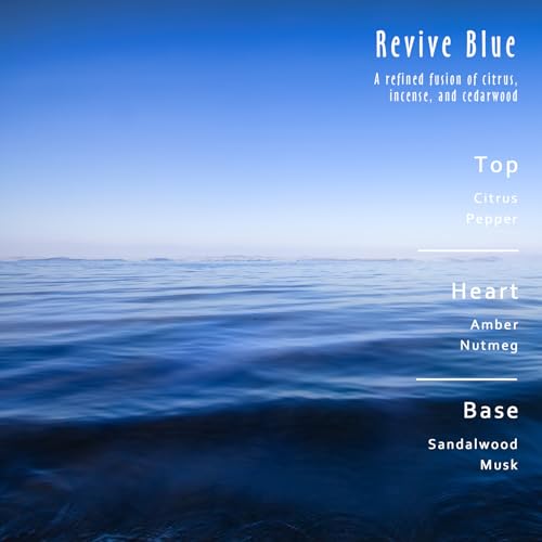 Image of Revive Blue Fragrance Oil, MitFlor Essential Oil for Diffuser, 30ml Large Size Premium Grade Fragrance Oil for Soap & Candle Making, Aromatherapy Oil, Men & Ocean Scent for Home Fragrance