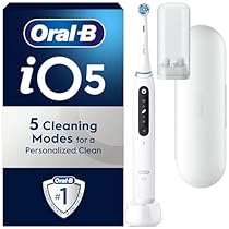 Oral-B iO5 Electric Toothbrushes For Adults,1 Toothbrush Head & Travel Case, 5 Modes With Teeth Whitening, UK 2 Pin Plug, W…