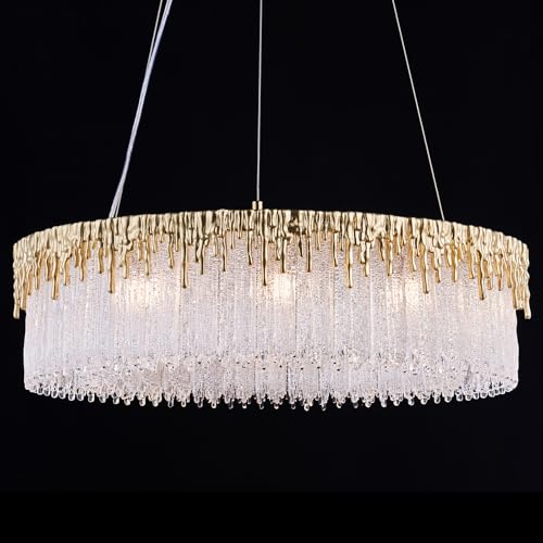 Modern Gold Crystal Glass Chandelier for Dining Room