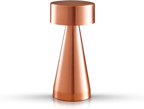 Lámpara de escritorio de metal inalámbrica, lámpara de mesa LED portátil con sensor táctil, lámpara de mesa LED regulable de 3 colores, luz nocturna